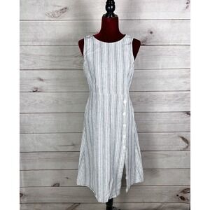 Marine Layer Tenley Skirt Midi Dress Stripe Cut Out